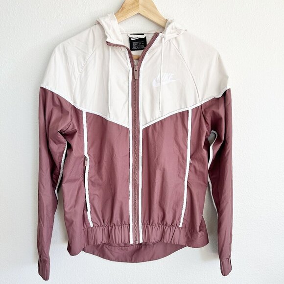 Nike Jacket Windrunner Windbreaker Hooded Full Zip Pink - Picture 1 of 11